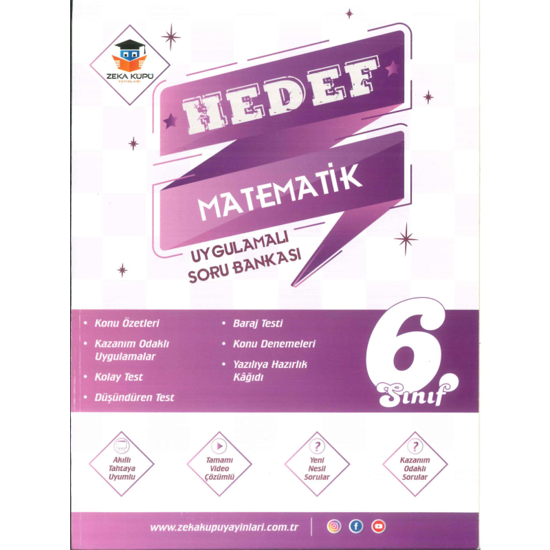 6. Sınıf Hedef Matematik Uygulamalı Soru Bankası Zeka Küpü Yayınları