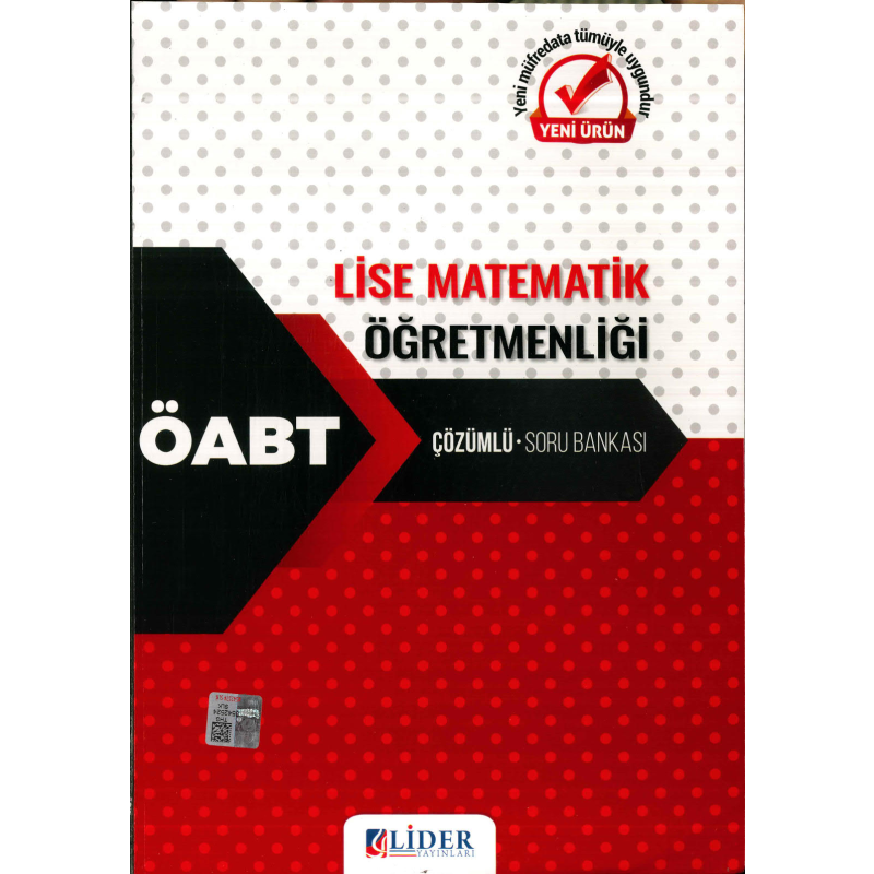 LİSE MATEMATİK ÖĞRETMENLİĞİ ÇÖZÜMLÜ SORU BANKASI
