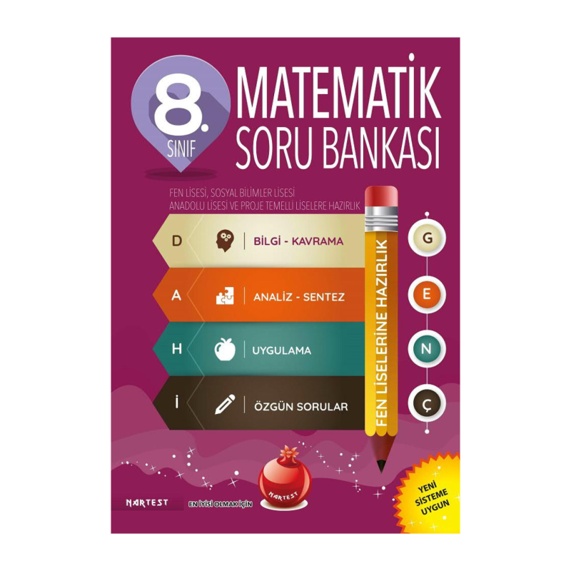 8. Sınıf Dahi Genç Matematik Soru Bankası Nartest Yayınları