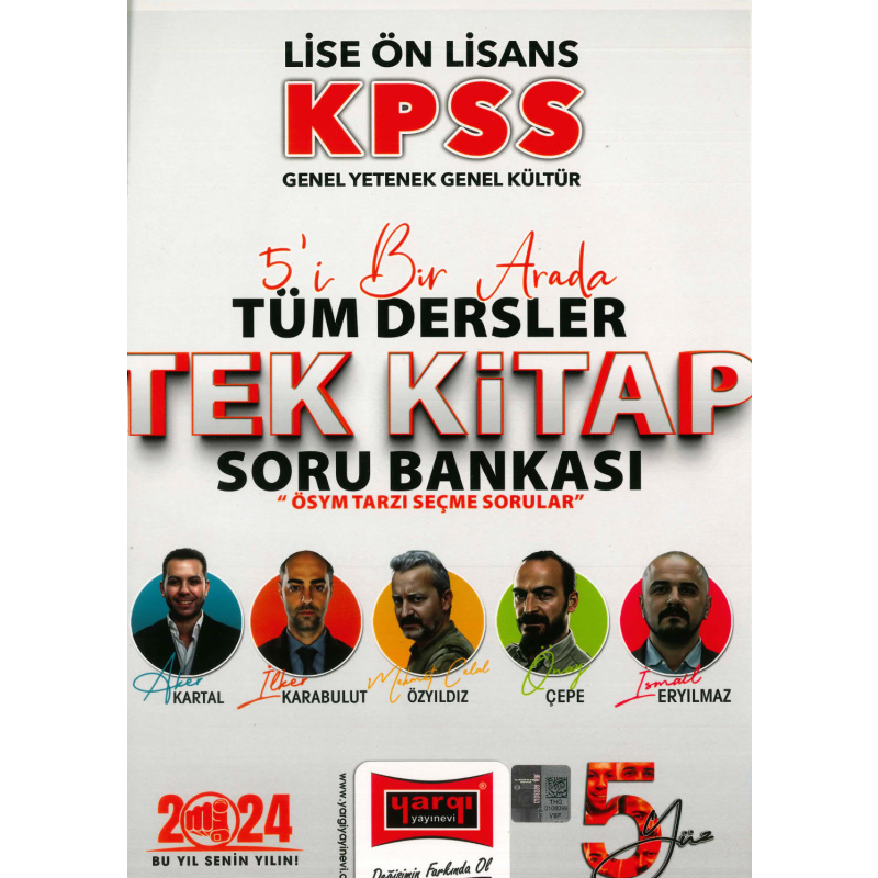 5'İ 1 ARADA TEK KİTAP SORU BANKASI TÜM DERSLER (5YÜZ SERİSİ)