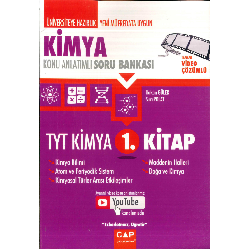 TYT KİMYA KONU ANLATIMLI SORU BANKASI 1. KİTAP