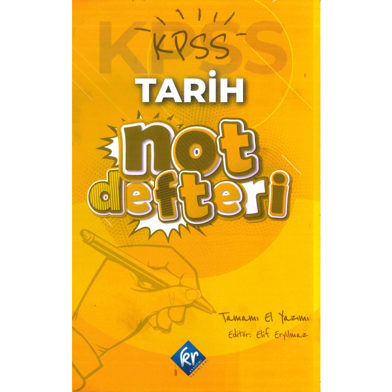 KPSS TARİH NOT DEFTERİ TAMAMI EL YAZIMI