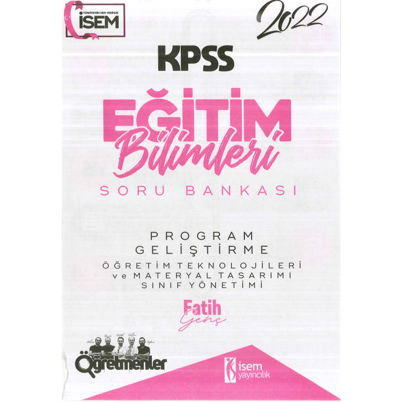 PROGRAM GELİŞ. ÖĞRET. TEKNOL. MATERYAL TAS. SINIF YÖN. SORU BANKASI