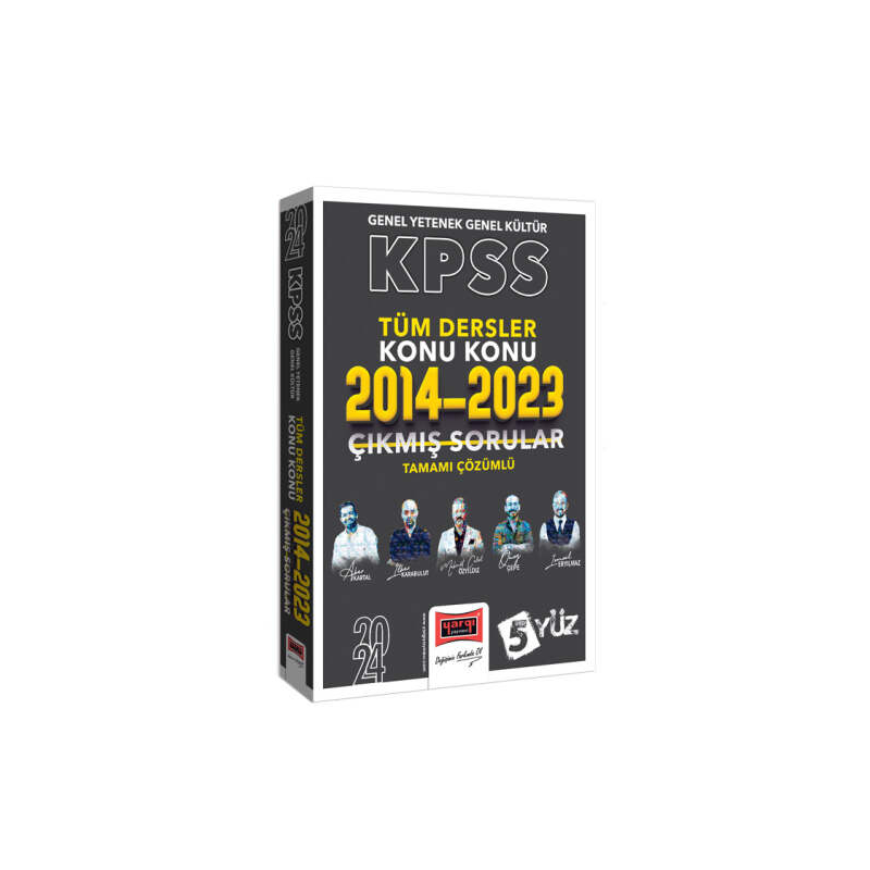 2024 KPSS 5Yüz Tüm Dersler Tamamı Çözümlü Son 10 Yıl Konu Konu Çıkmış Sorular (2014-2023)