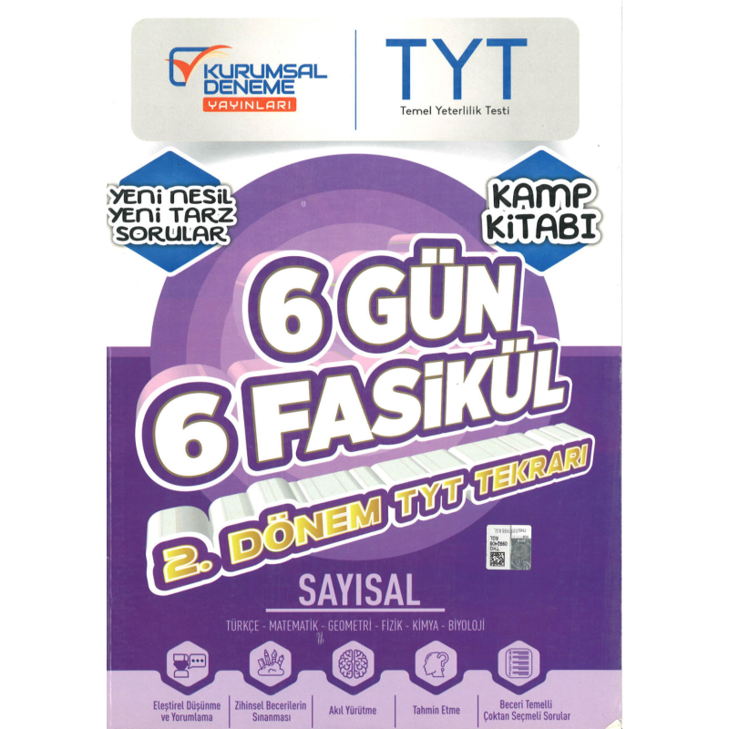 TYT Sayısal 6 Gün 6 Fasikül Yarıyıl Genel Tekrar Kamp Kitabı