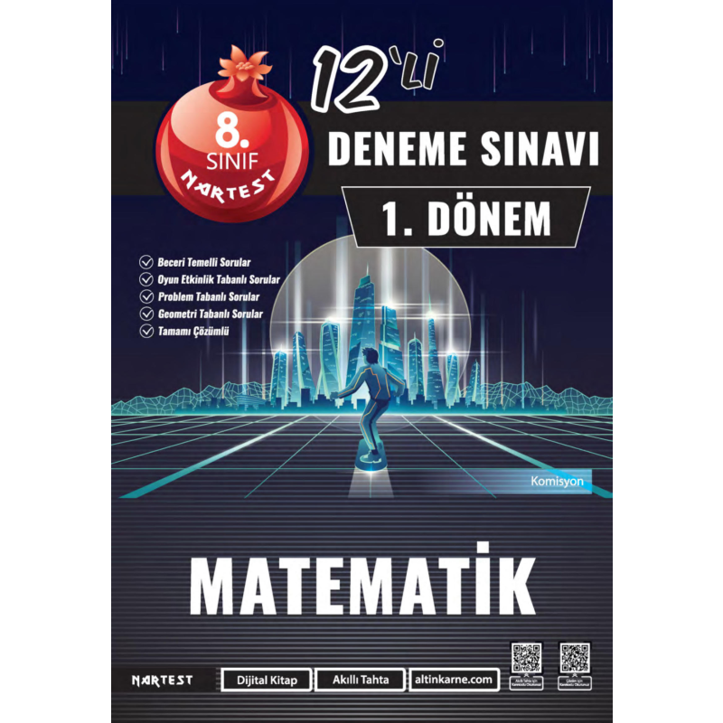 8. Sınıf 1. Dönem Mod 12 Matematik Deneme Sınavı Nartest Yayınları
