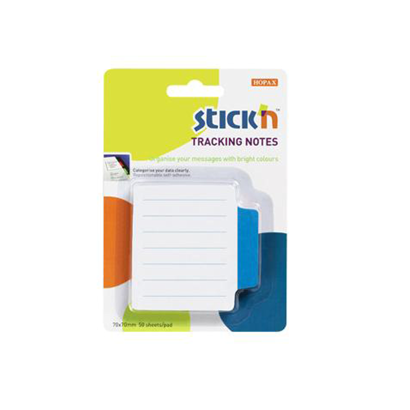 Beyaz Mavi Çizgili 50 Yaprak 70x70 Yapışkanlı Not Kağıdı (21485)