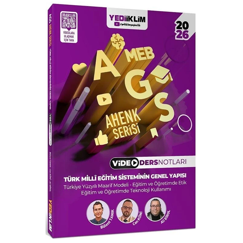 2026 MEB-AGS Türk Milli Eğitim Sisteminin Genel Yapısı Video Ders Notları Ahenk Serisi Yediiklim Yayınları