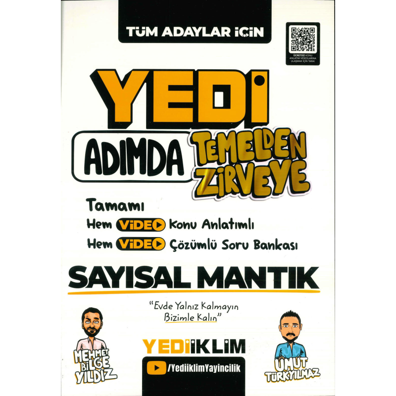 Yedi Adımda Temelden Zirveye Sayısal Mantık Video Konu Anlatımlı Video Çözümlü Soru Bankası Yediiklim Yayınları