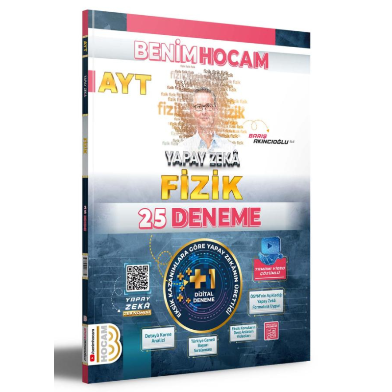 2025 AYT Yapay Zeka Fizik 25 Deneme Benim Hocam Yayınları