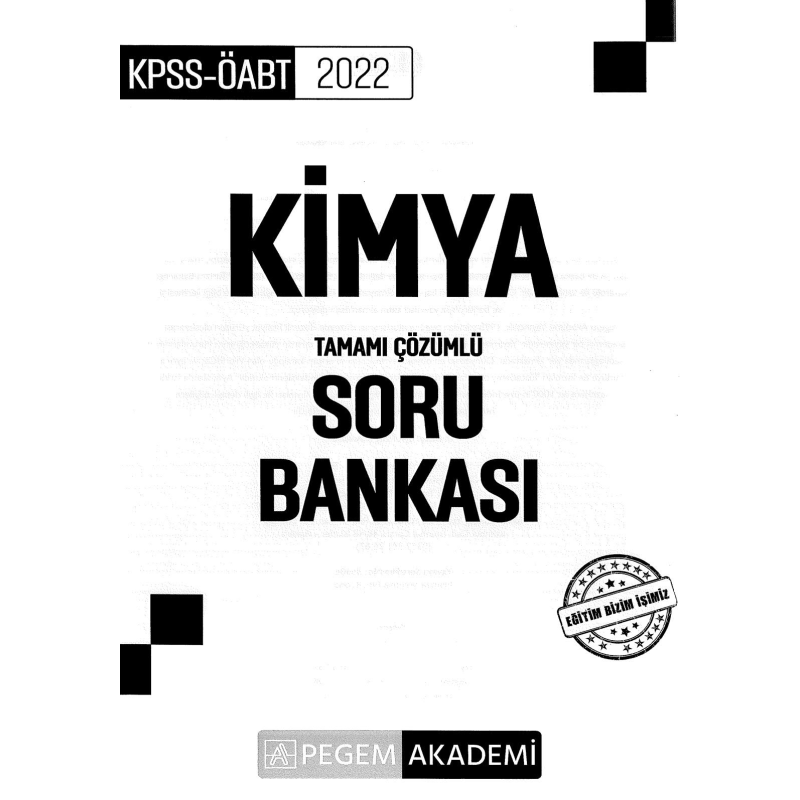 KİMYA TAMAMI ÇÖZÜMLÜ SORU BANKASI