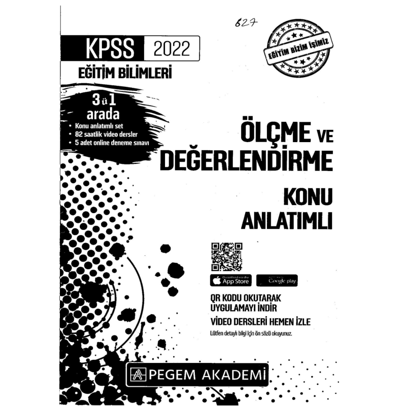 2022 KPSS Eğitim Bilimleri ÖLÇME VE DEĞERLENDİRME KONU ANLATIM