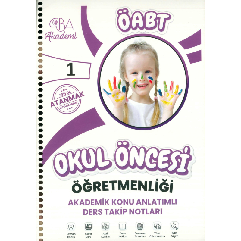 ÖABT OKUL ÖNCESİ ÖĞRETMENLİĞİ AKADEMİK KONU ANLATIMLI DERS TAKİP NOTLARI 1. KİTAP
