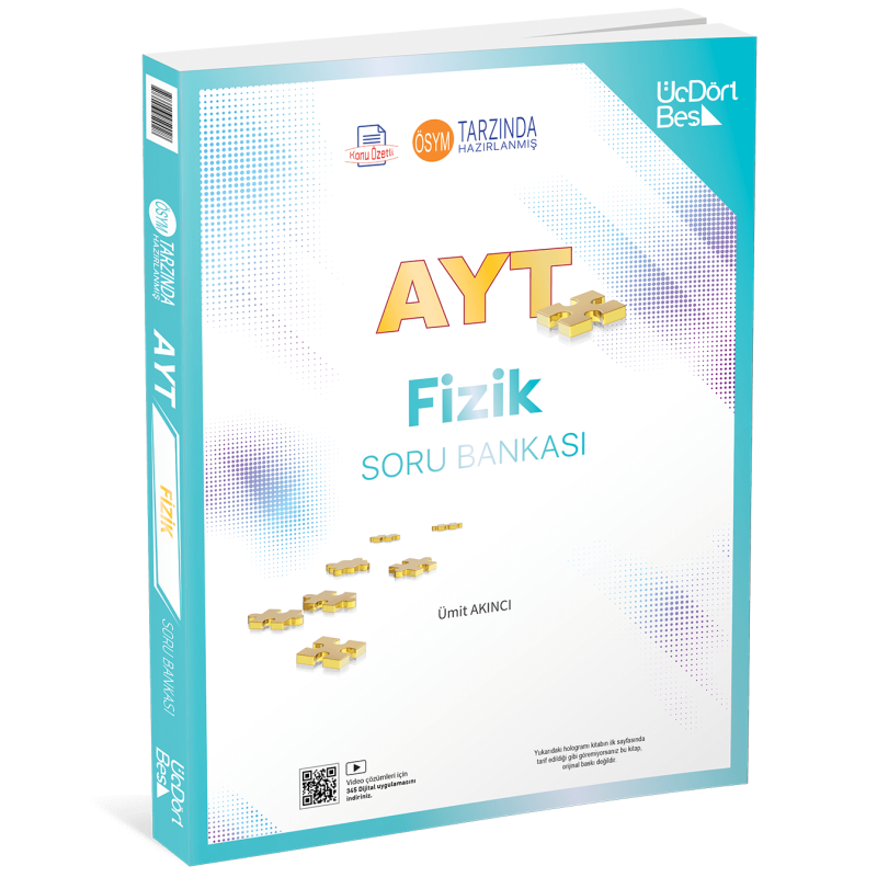 2025 AYT Fizik Soru Bankası Üç Dört Beş Yayınları