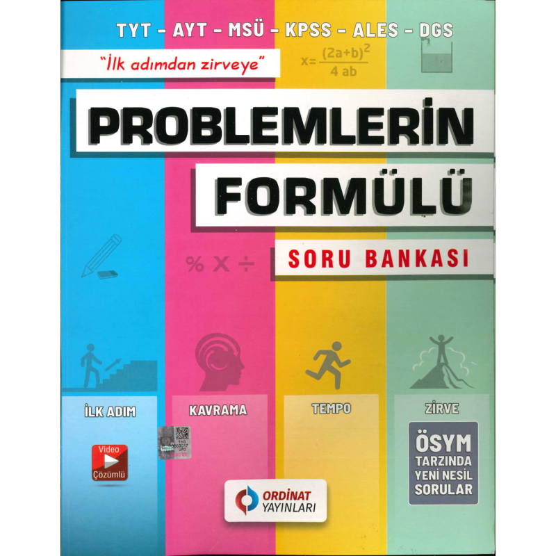 İLK ADIMDAN ZİRVEYE PROBLEMLERİN FORMÜLÜ SORU BANKASI