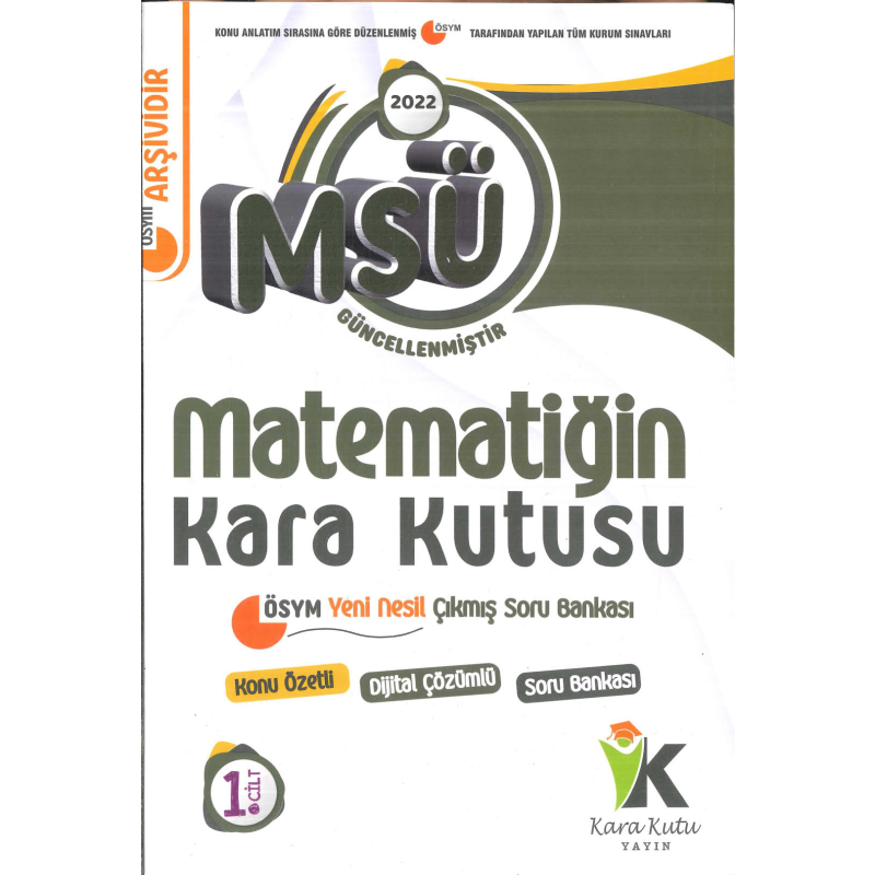 MSÜ MATEMATİĞİN KARA KUTUSU SORU BANKASI 1. CİLT