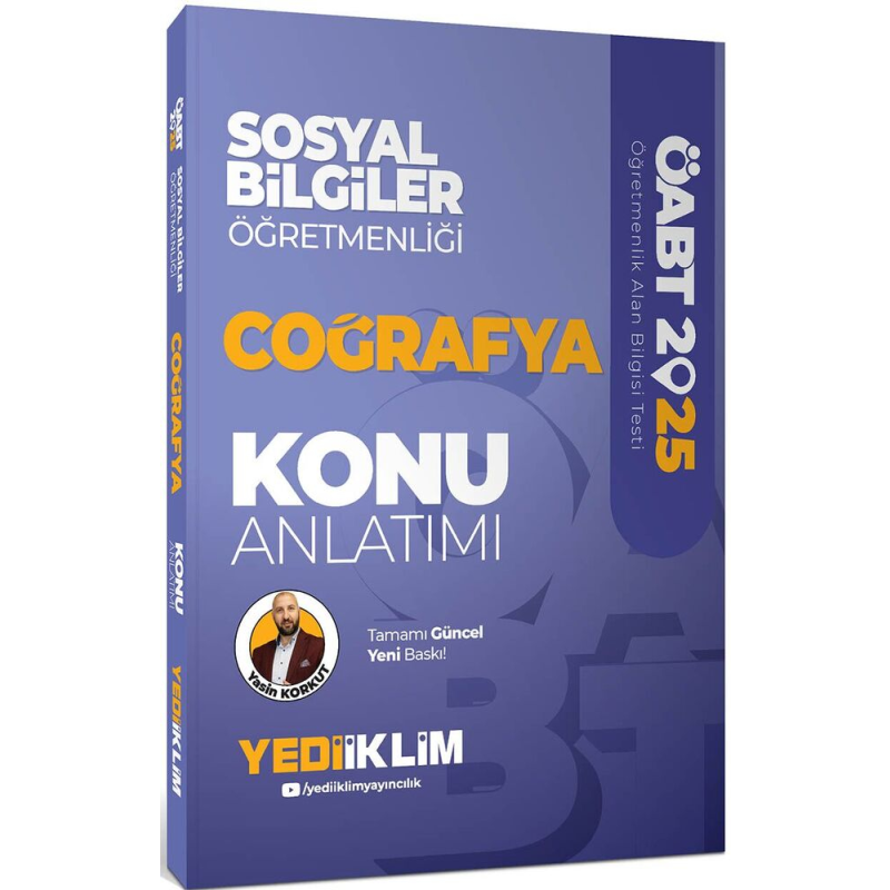 2025 ÖABT Sosyal Bilgiler Öğretmenliği Coğrafya Konu Anlatımı Yediiklim Yayınları