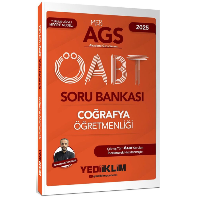 2025 MEB AGS ÖABT Coğrafya Öğretmenliği Soru Bankası Yediiklim Yayınları