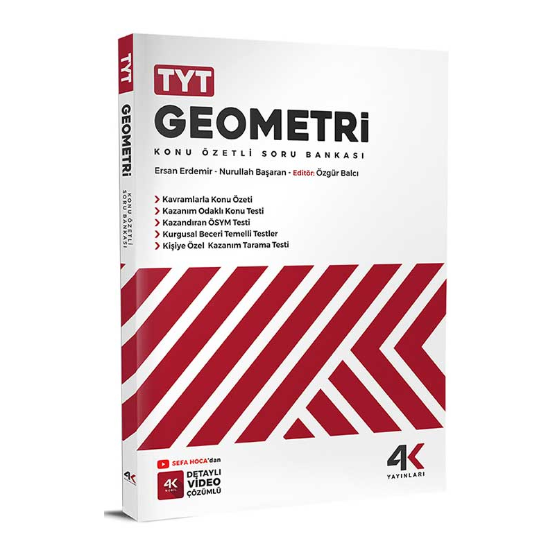 TYT Geometri Konu Özetli Soru Bankası 4K Yayınları