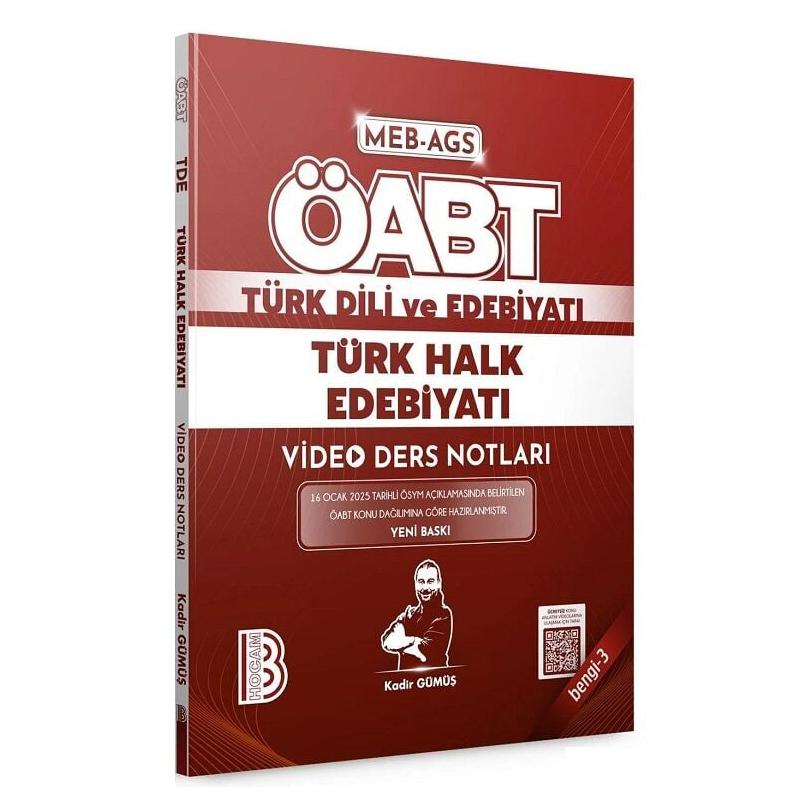 2025 ÖABT MEB-AGS Türk Dili ve Edebiyatı Türk Halk Edebiyatı Video Ders Notları Bengi-3 Kadir Gümüş Benim Hocam Yayınları
