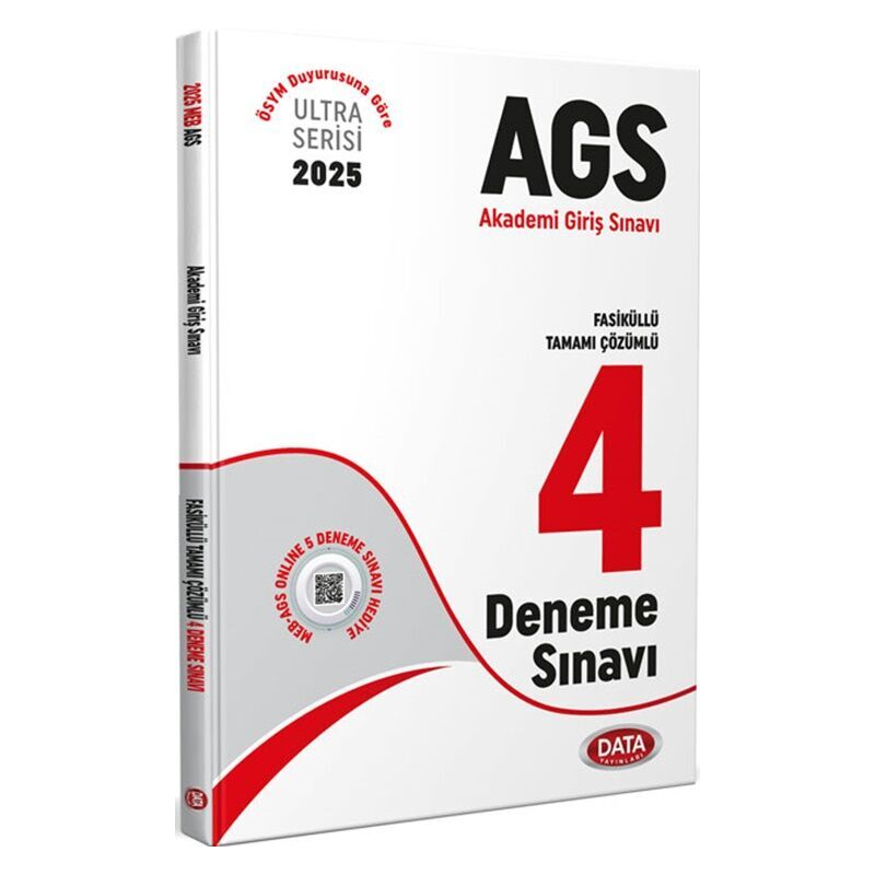 2025 MEB AGS Fasiküllü Tamamı Çözümlü 4 Deneme Sınavı Data Yayınları