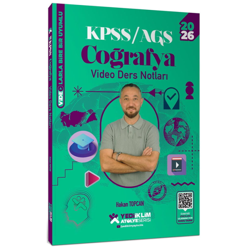 2026 KPSS Coğrafya Atölye Video Ders Notları Yediiklim Yayınları