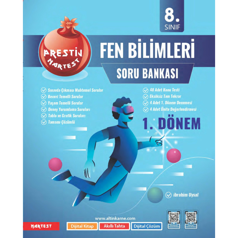 8. Sınıf 1. Dönem Prestij Fen Bilimleri Soru Bankası Nartest Yayınları