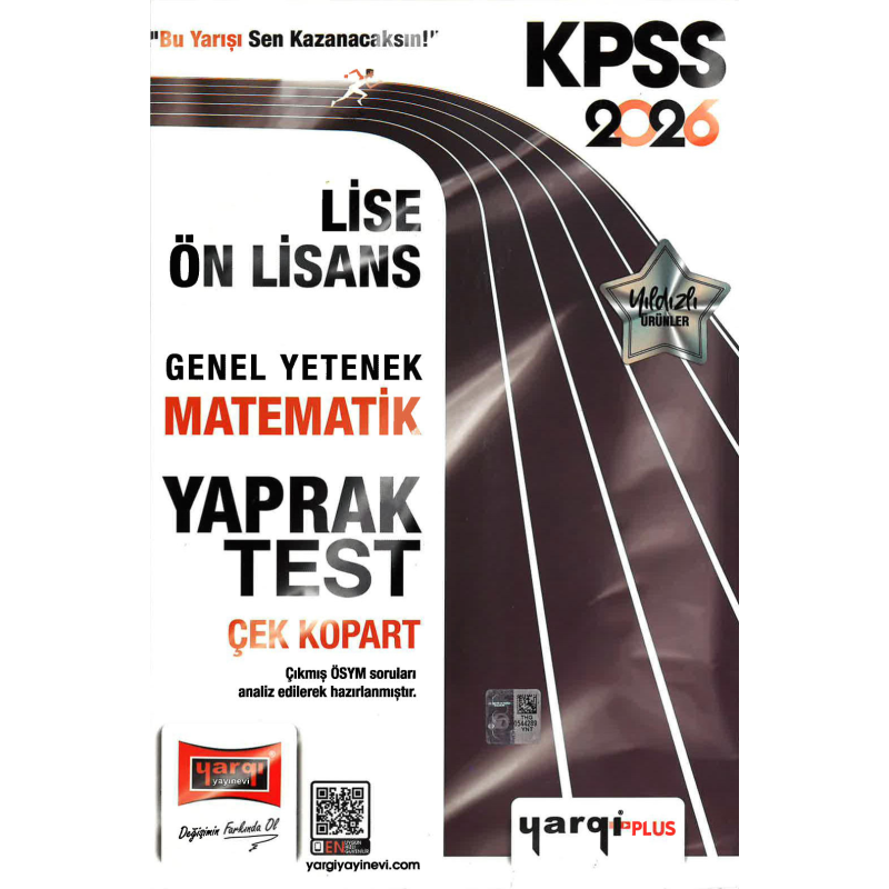 2026 KPSS Lise Ön Lisans Genel Yetenek Matematik Çek Kopart Yaprak Test Yargı Yayınları