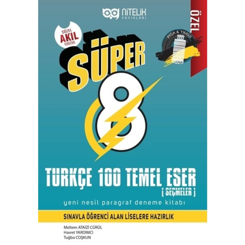 Süper Türkçe 100 Temel Eser Paragraf Deneme Kitabı