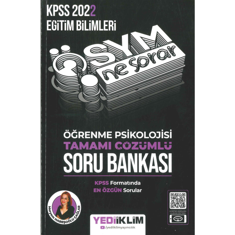 ÖSYM NE SORAR ÖĞRENME PSİKOLOJİSİ ÇÖZÜMLÜ SORU BANKASI