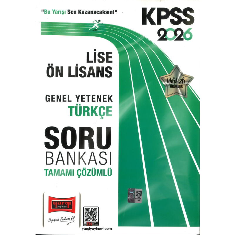 TÜRKÇE 2026 KPSS Lise Ön Lisans GK-GY Tüm Dersler Tamamı Çözümlü Modüler Soru Bankası Yargı Yayınları