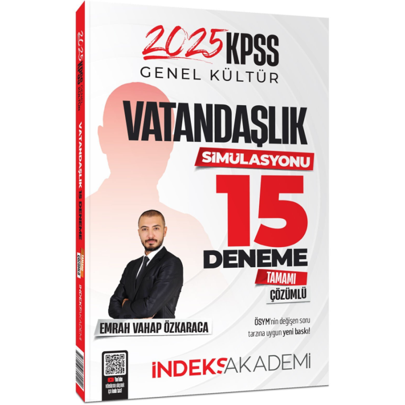 2025 KPSS Vatandaşlık Simülasyonu 15 Deneme Çözümlü İndeks Akademi