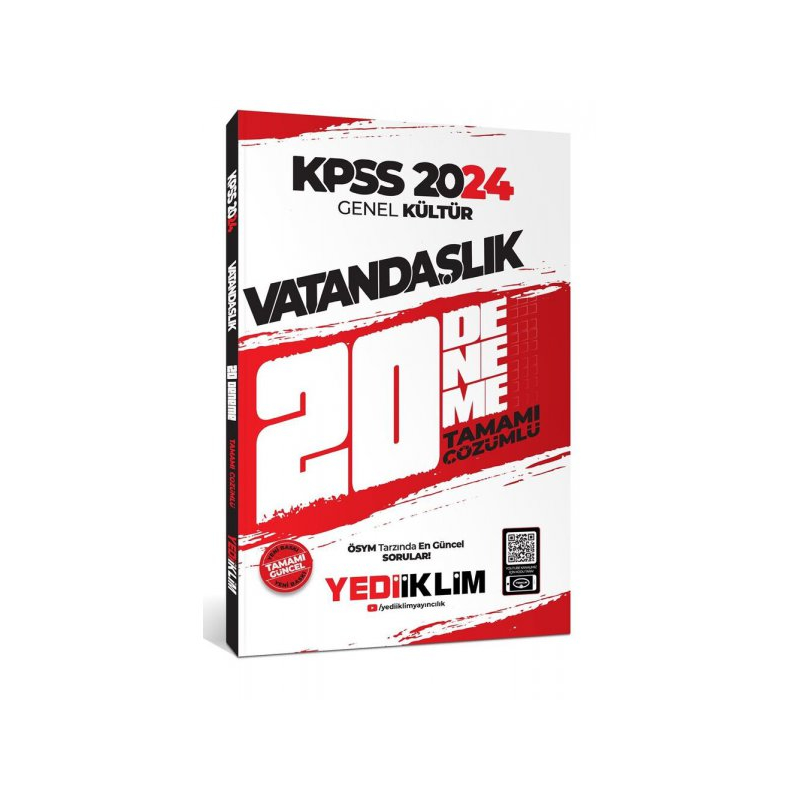 2024 KPSS Genel Kültür Vatandaşlık Tamamı Çözümlü 20 Deneme