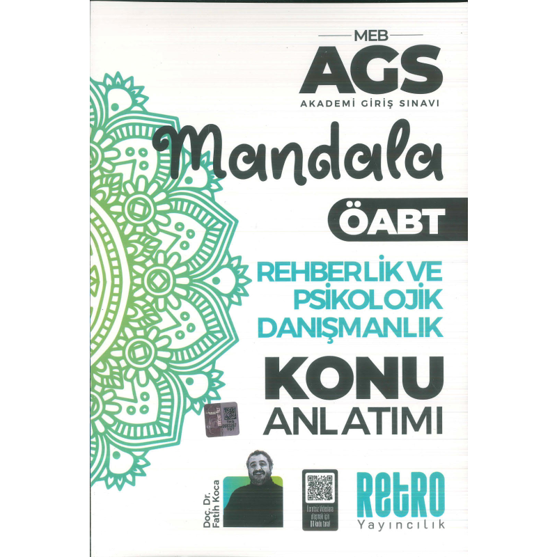 2025 MEB AGS Rehberlik ve Psikolojik Danışmanlık Mandala Konu Anlatımı Retro Kitap