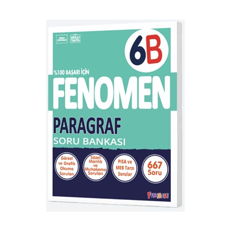 6. Sınıf Fenomen Paragraf Soru Bankası Fenomen Kitap