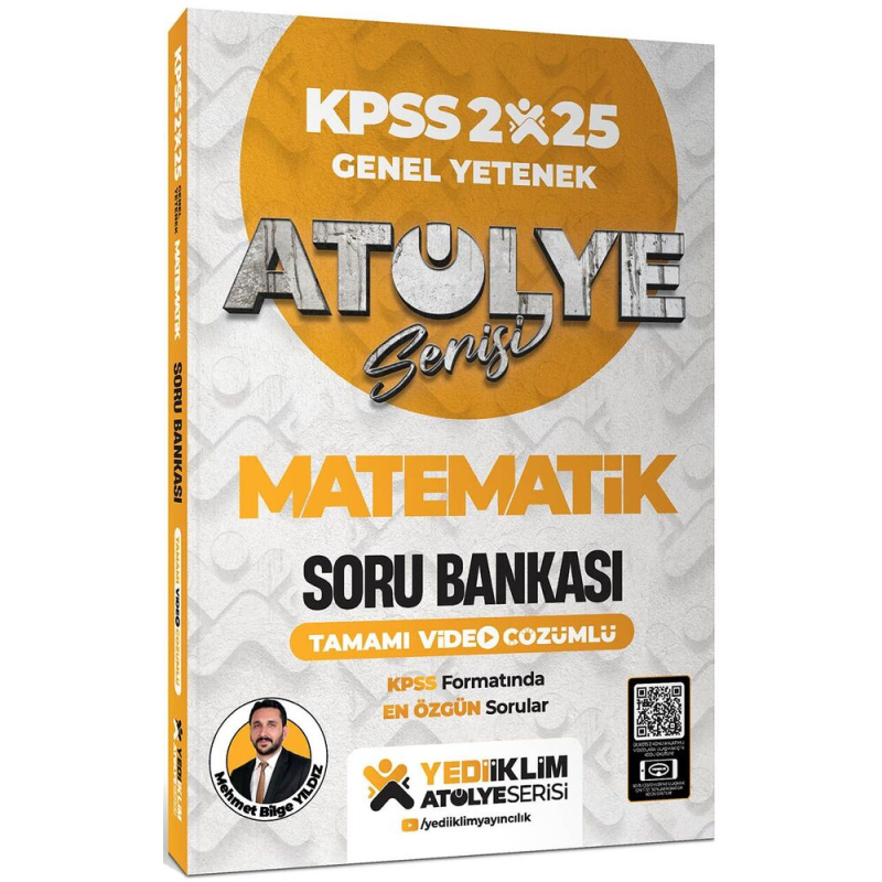 Yediiklim Yayınları 2025 Atölye Serisi KPSS Genel Yetenek Matematik Tamamı Video Çözümlü Soru Bankası Yediiklim Yayınları
