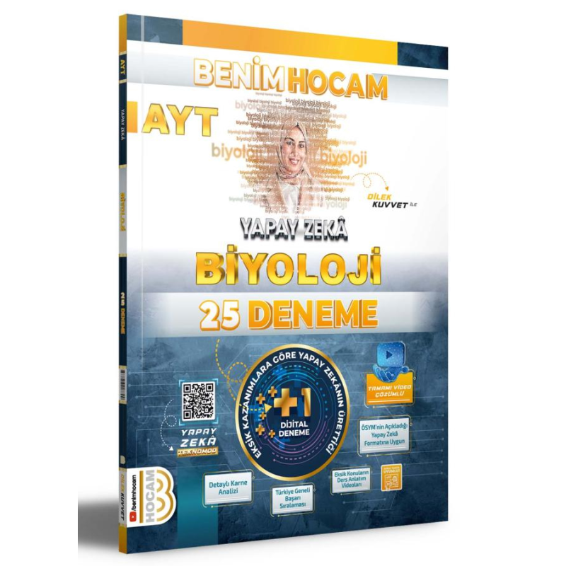 2025 AYT Yapay Zeka Biyoloji 25 Deneme Benim Hocam Yayınları