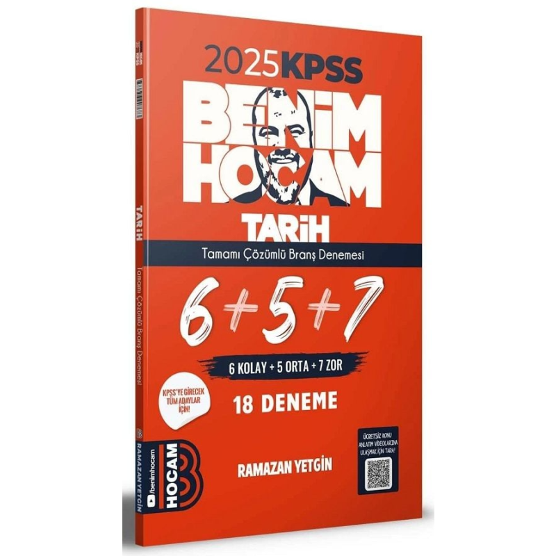 Benim Hocam Yayınları 2025 KPSS Tarih Tamamı Çözümlü 6+5+7 Deneme