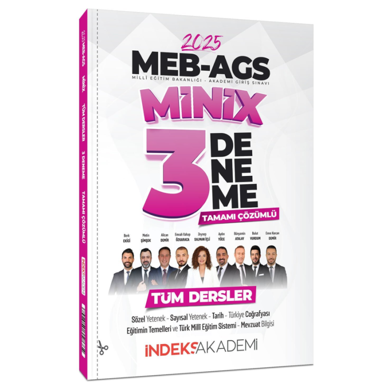 2025 MEB-AGS Tüm Dersler MiniX 3 Deneme Çözümlü İndeks Akademi Yayıncılık