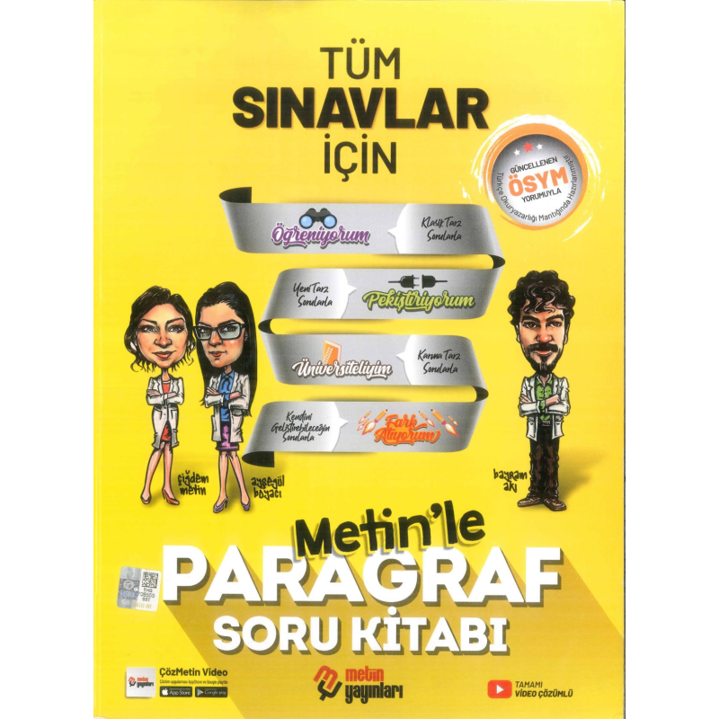 Tüm Sınavlar İçin Paragraf Soru Kitabı Metin Yayınları