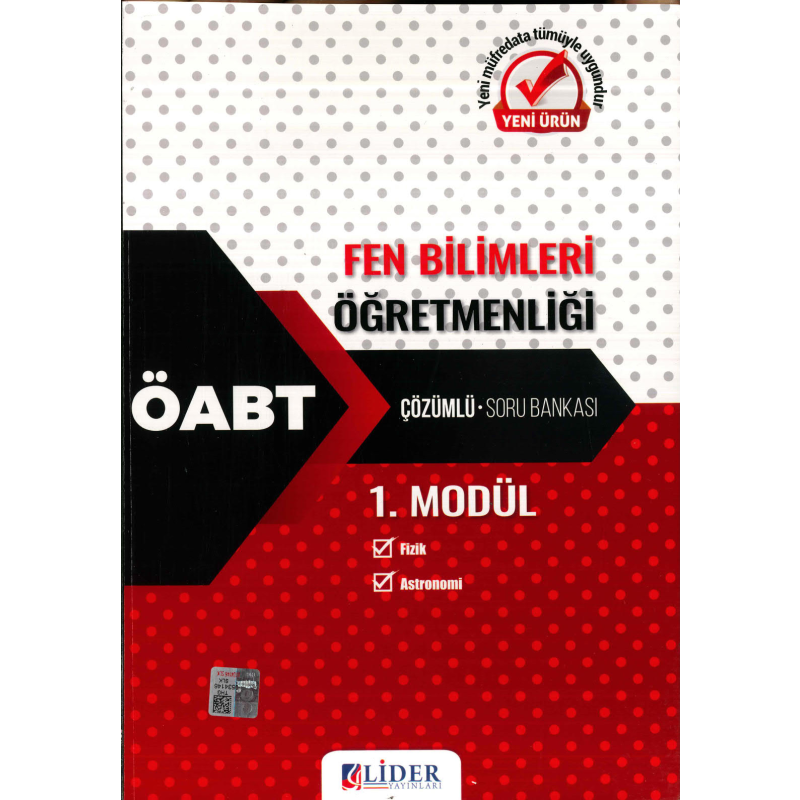 FEN BİLİMLERİ ÖĞRETMENLİĞİ ÇÖZÜMLÜ SORU BANKASI (FİZİK- ASTRONOMİ) 1. MODÜL