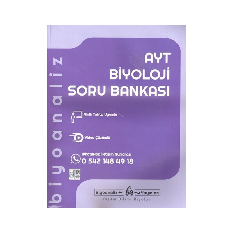AYT Biyoloji Soru Bankası Biyoanaliz Yayınları