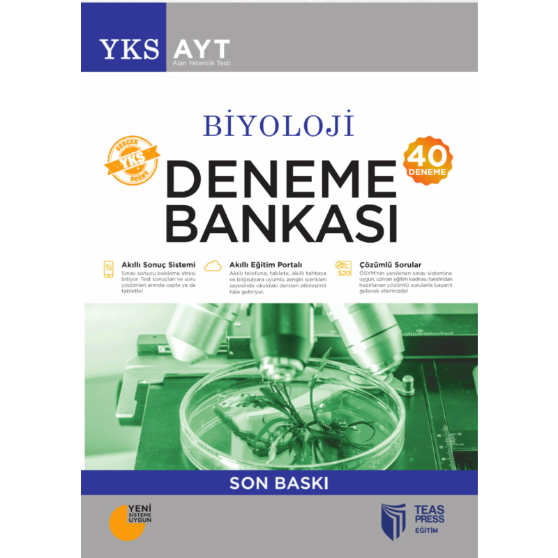 AYT Biyoloji 40 Deneme Bankası Teas Press Yayınları
