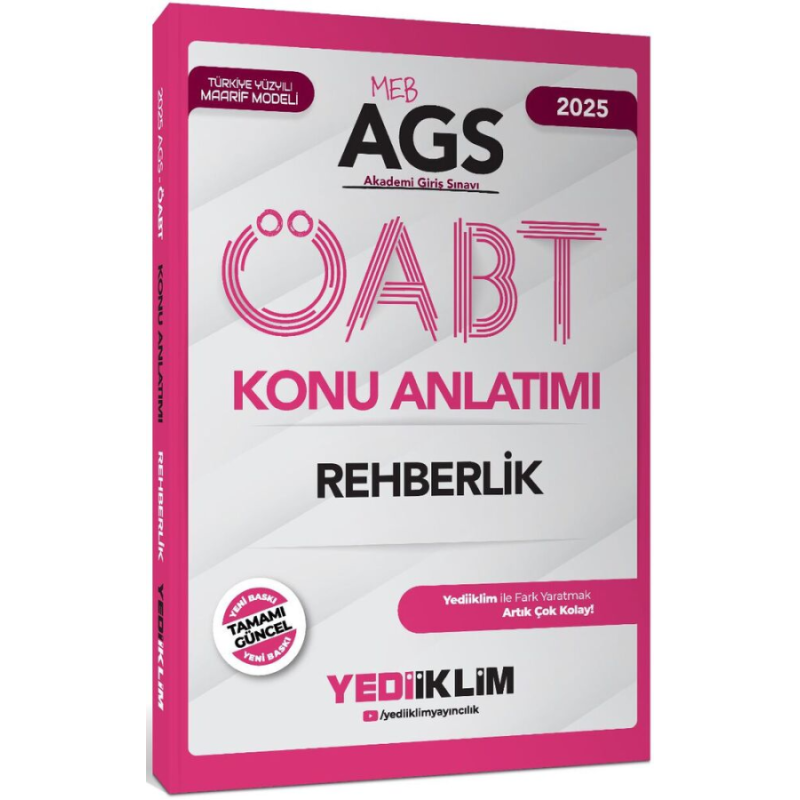 2025 MEB AGS ÖABT Rehberlik Konu Anlatımı Yediiklim Yayınları