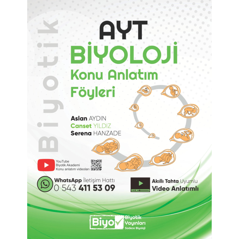 AYT Biyoloji Konu Anlatım Föyleri Biyotik Yayınları (10 Fasikül)