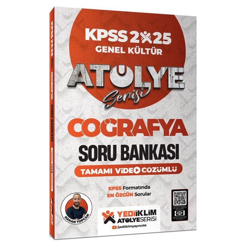2025 KPSS Genel Kültür Atölye Serisi Coğrafya Tamamı Video Çözümlü Soru Bankası Yediiklim Yayınlarıc