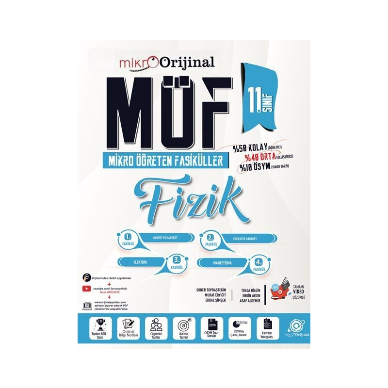 Mikro 11. Sınıf Fizik MÖF Mikro Öğreten Fasiküller Orijinal Yayınları