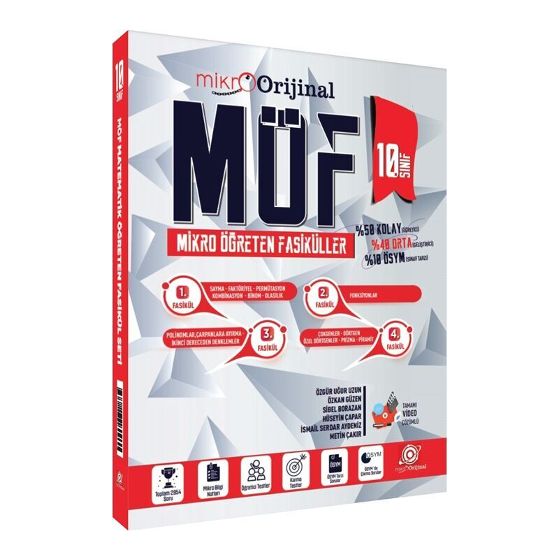 Mikro 10. Sınıf Matematik MÖF Mikro Öğreten Fasiküller Orijinal Yayınları