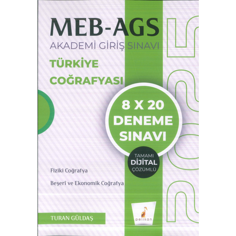 2025 MEB-AGS Türkiye Coğrafyası 8x20 Deneme Çözümlü Pelikan Yayınları