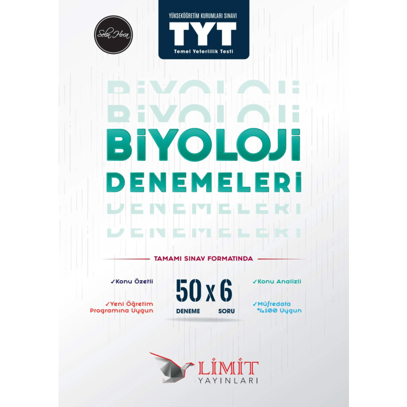 TYT Biyoloji 50x6 Denemeleri Limit Yayınları